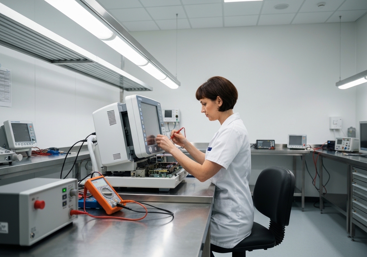 reparación de equipo médico ingeniería biomédica técnica