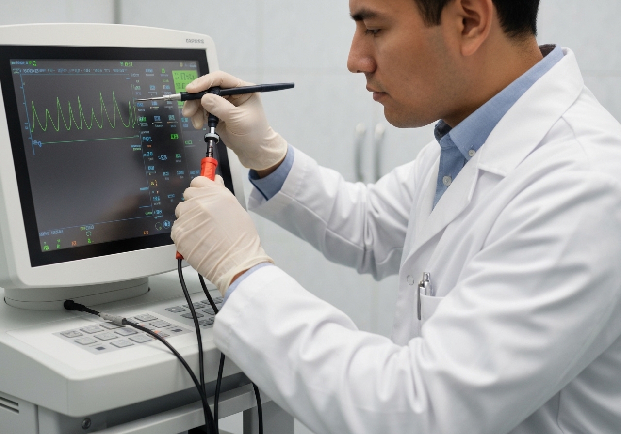 mantenimiento de equipo médico calibración técnica biomédica